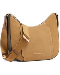 Piquadro - Circle Logo-Plaque Shoulder Bag - Lyst
