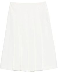 A.P.C. - Pleated Mini Skirt - Lyst