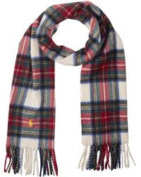 Polo Ralph Lauren - Plaid Fringed Scarf - Lyst