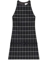 Courreges - A-Line Belted Checked Dress - Lyst