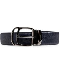 Ferragamo - Reversible Grained Calf Leather Belt - Lyst