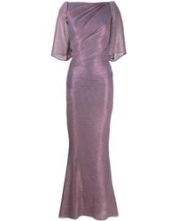 Talbot Runhof - Lurex-Abendkleid Mit Plissiertem Effekt - Lyst
