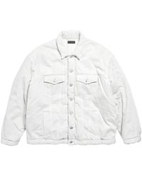 Balenciaga - パデッド デニムジャケット - Lyst