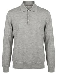 Brunello Cucinelli - Button-Placket Polo-Collar Sweater - Lyst