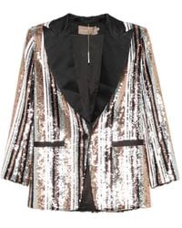 SIMONA CORSELLINI - Sequin-Embellished Striped Blazer - Lyst