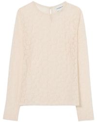 Claudie Pierlot - Floral-Lace Long-Sleeve Top - Lyst