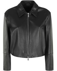 Dondup - Veste En Cuir À Fermeture Zippée - Lyst