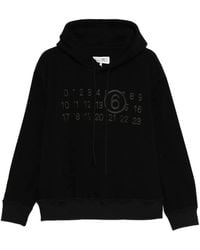 MM6 by Maison Margiela - Numeric Logo Hoodie - Lyst