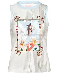 Sultry Virgin - Graphic-Print Sleeveless Top - Lyst
