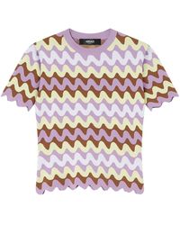 Versace - Wave ジャカード ニットtシャツ - Lyst