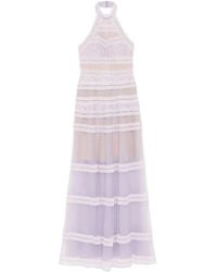 Saiid Kobeisy - High-Neck Lace Maxi Dress - Lyst
