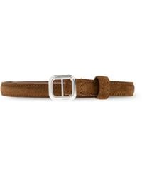 LIE STUDIO - Georgia Square Buckle Slim Belt - Lyst