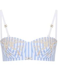 Elisabetta Franchi - Reggiseno A Righe - Lyst