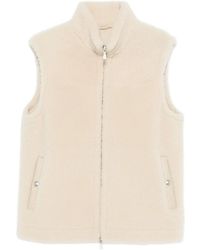 Eleventy - Shearling Zip-Front Gilet - Lyst