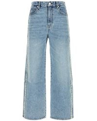 FRAME - The Cropped Gehaakte Jeans Met Strik - Lyst