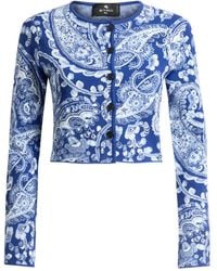 Etro - Jacquard Paisley-Motif Cardigan - Lyst