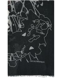Emporio Armani - Écharpe À Imprimé Graphique - Lyst
