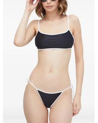 Samsøe & Samsøe - Contrast-Trim Side-Tie Bikini - Lyst