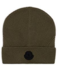Moncler - Ribbed-Knit Beanie Hat - Lyst