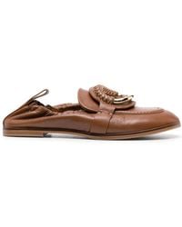 See By Chloé - Ring-detail Leather Loafers - Lyst