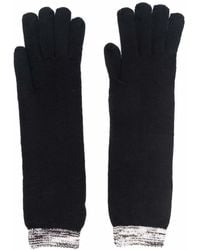 Missoni Striped Knit Wool Gloves - Black