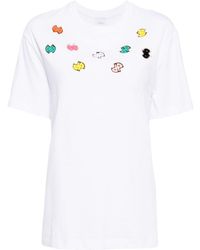 Patou - T-Shirt mit Logo-Applikation - Lyst