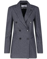 Lardini - Pinstripe Double-Breasted Blazer - Lyst