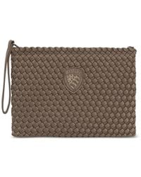 Blauer - Woven Logo-Patch Clutch Bag - Lyst