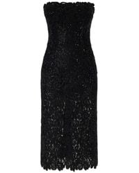 Ermanno Scervino - Crystal-Embellished Lace-Knit Midi Dress - Lyst