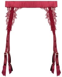 Fleur Of England - Gisele Silk-Blend Suspender Belt - Lyst