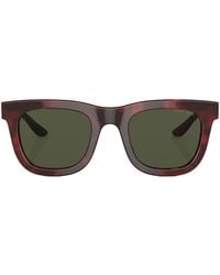 Giorgio Armani - Tortoiseshell-Effect Round-Frame Sunglasses - Lyst