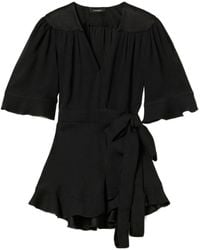 Twinset - Ruffle-Detail Wrap Top - Lyst
