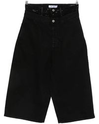 The Attico - Wide-Leg Cropped Jeans - Lyst