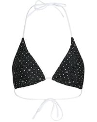 KARL LAGERFELD - Polka-Dot Triangle Bikini Top - Lyst