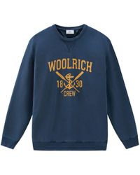 Woolrich - Logo-print Cotton Sweatshirt - Lyst