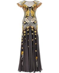 Temperley London - Embroidered Floral-Print Maxi Dress - Lyst