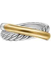 David Yurman - 14Kt Crossover Two Row Ring .5Mm) - Lyst