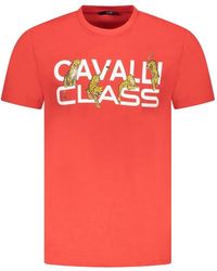 Roberto Cavalli - Cheetah-Print Logo-Print T-Shirt - Lyst