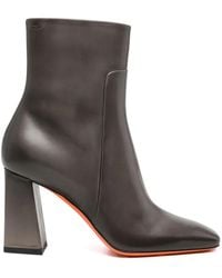 Santoni - 90Mm Leather Ankle Boots - Lyst