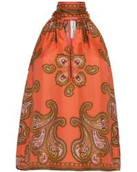 Cara Cara - Blusa Sundance Con Cuello Halter Y Estampado De Cachemira - Lyst