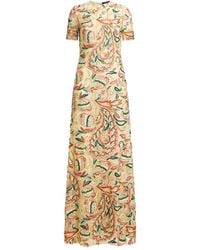 Etro - Robe Longue En Crochet À Fleurs Brodées - Lyst