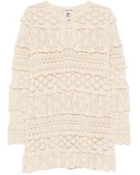 Semicouture - Ruffled Openwork Mini Dress - Lyst