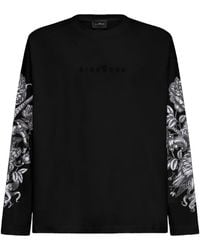 John Richmond - Floral-Print Long-Sleeve T-Shirt - Lyst