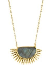 Ottoman Hands - Labradorite Sunrise Pendant Necklace - Lyst