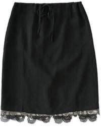 Studio Nicholson - Alder Lace-Hem Midi Skirt - Lyst