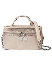 Stella McCartney - Falabella Crackle-Effect Whipstitch-Trim Mini Bag - Lyst