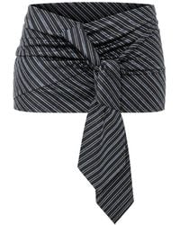 DSquared² - Striped Bow-Detail Mini Skirt - Lyst
