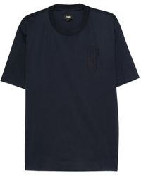 Fendi - Embroidered-Logo Crew-Neck T-Shirt - Lyst