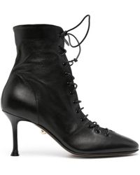 ALEVI - 80Mm Leather Ankle Boots - Lyst