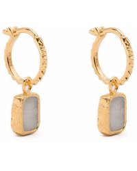Missoma - Gold-plated Moonstone Hoop Earrings - Lyst
